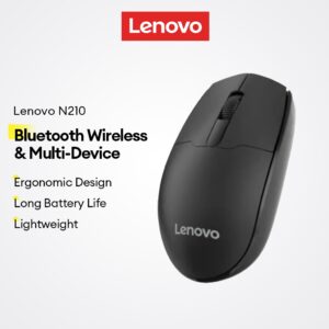 Mouse Sem Fio Bluetooth Lenovo USB-Design Ergonômico Antiderrapante