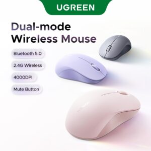 Mouse Sem Fio Ugreen 3 Botões Silencioso 2.4G Com Mini Receptor USB