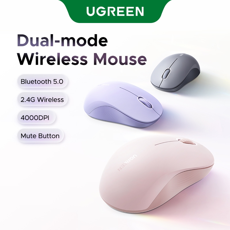 Mouse Sem Fio Ugreen 3 Botões Silencioso 2.4G Com Mini Receptor USB