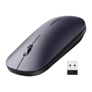 Mouse Sem Fio Ugreen 4000dpi 2.4GHz Cinza Preto