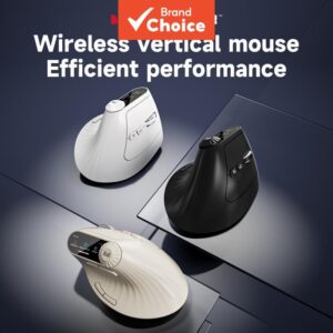 Mouse Vertical Ergonômico Sem Fio Monster M2MAX, Modo Duplo 2.4G
