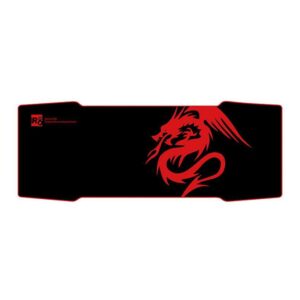 Mousepad Gamer R8 M-02, 800x300x3mm, Preto Com Costura Vermelha