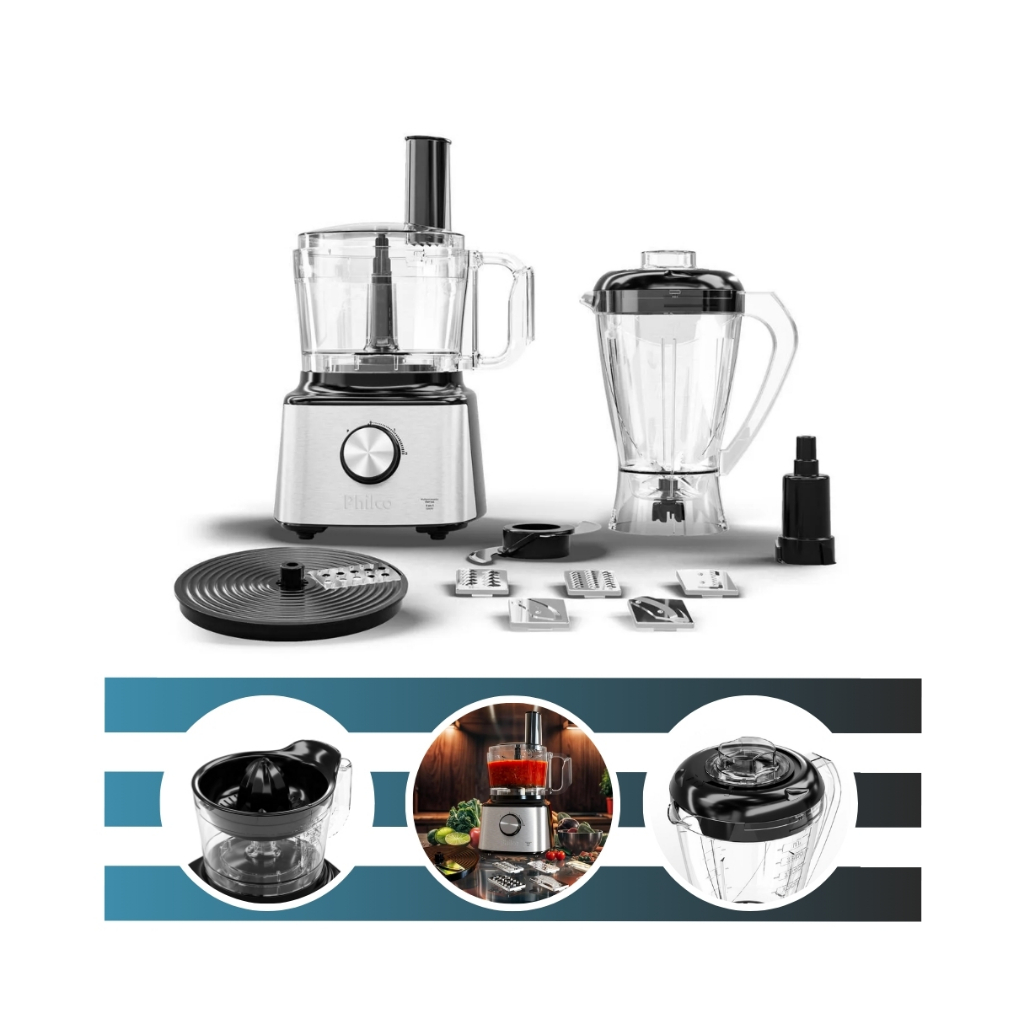 Multiprocessador 1000w 5 Em 1 PMP10A Cor Preto Philco — Informática
