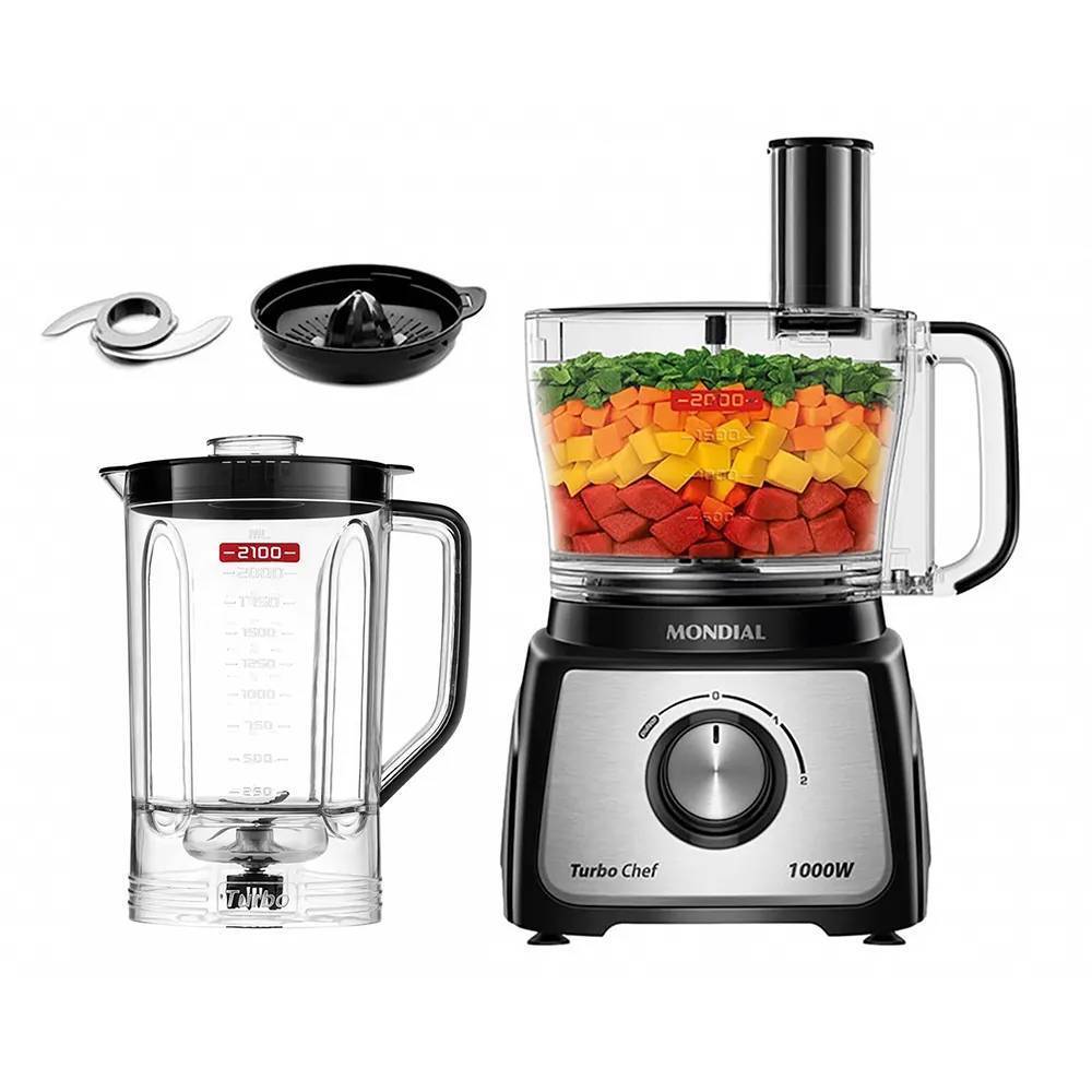 Multiprocessador de alimentos 1.000W 3 em 1 Turbo Chef Mondial — Informática