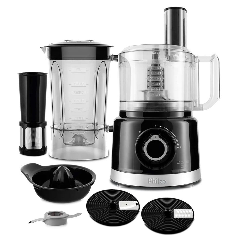 Multiprocessador Philco Turbo 5 em 1 Preto PMP1500P 220 Volts