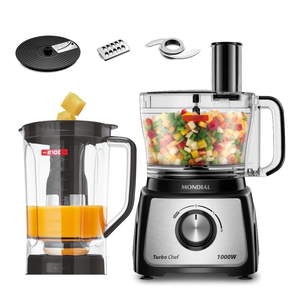 Multiprocessador Turbo Chef 5 em 1 Mondial 1000w 127v