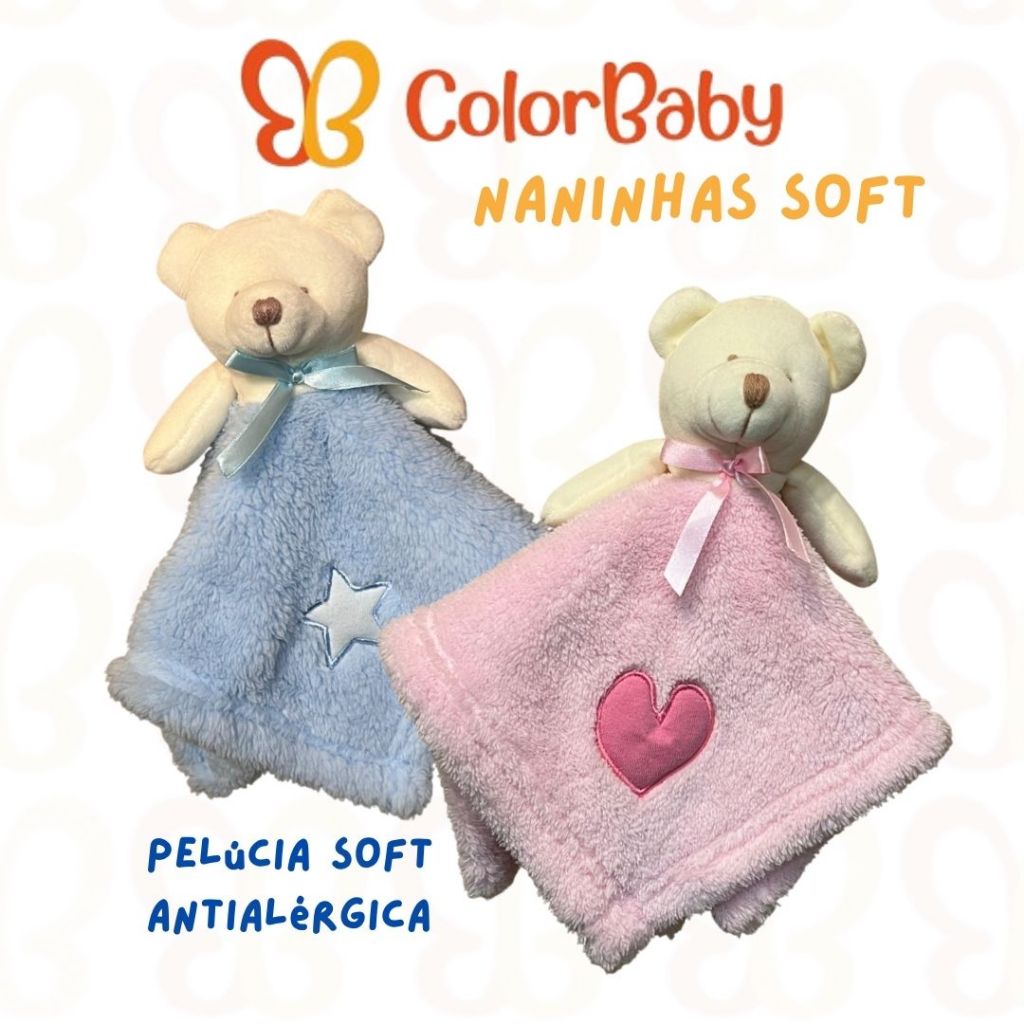 Naninha de Pelúcia para Bebês Antialérgica, macia e segura Modelo