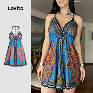 National Lovito Férias Vestido Feminino para Primavera verão