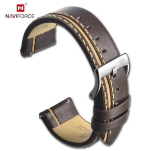 Naviforce 24mm G01 Pulseira De Relógio 24mm Marrom Preto Pulseira De