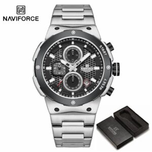 Naviforce 8072 Relógio Masculino Com Fivela Dobrável Luminosa E