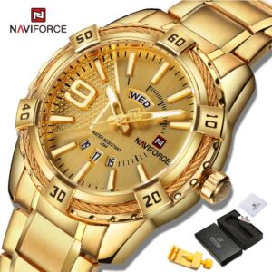 Naviforce 9117 Relógio Masculino Esportivo De Quartzo Impermeável Em