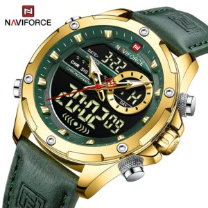 Naviforce 9208 Relógio De Luxo Marca Homens Lcd Relógios Esportivos