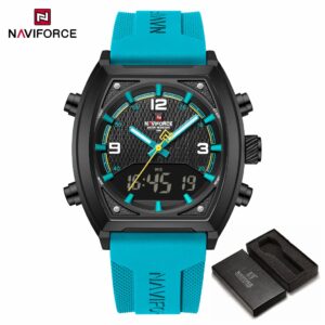 Naviforce 9242 Relógio Masculino Com Pulseira De Silicone Mostrador