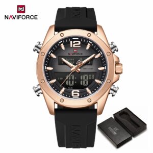 Naviforce 9264 Relógio Masculino Com Pulseira De Silicone Movimento