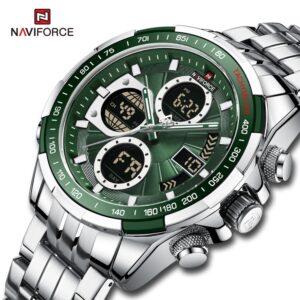 Naviforce Relógio De Quartzo Masculino 100 Original Com Display Duplo