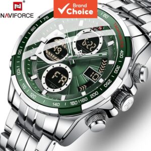 Naviforce Relógio Masculino Luxuoso Esportivo De Quartzo À Prova