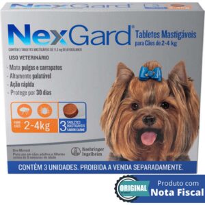 Nexgard Antipulgas E Carrapatos Cães 2 A 4kg Com 3 Tabletes