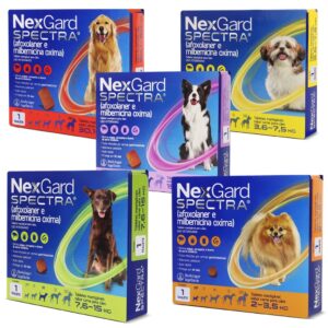 Nexgard Spectra 2kg a 60kg 1 Tablete Antipulgas e Carrapatos Para