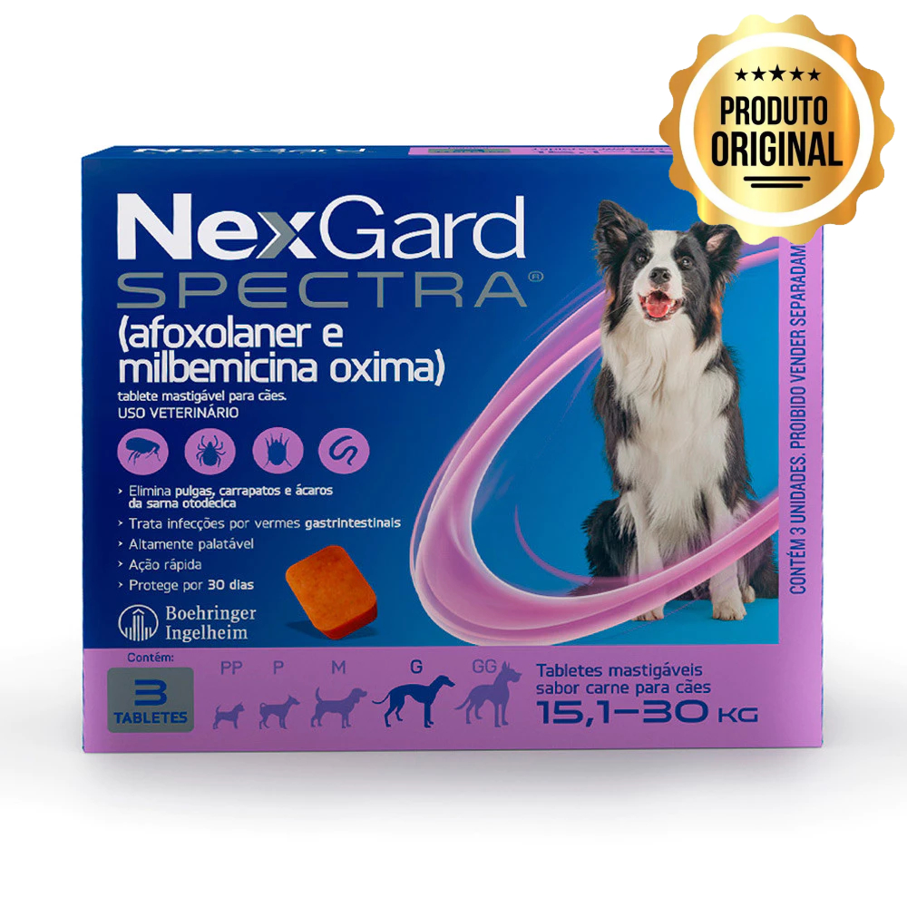 NexGard Spectra Antipulgas E Carrapatos Para Cães De 15,1 A 30kg 3 — Informática
