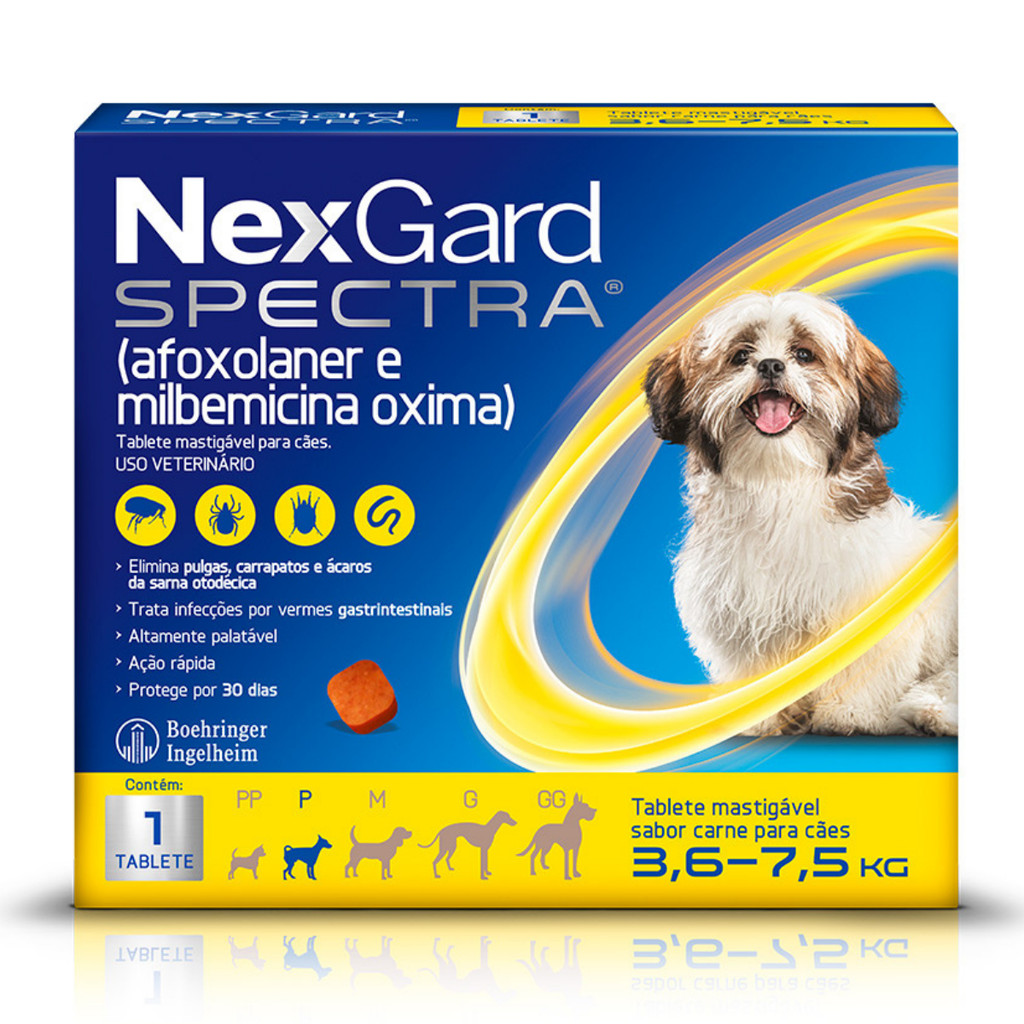 Nexgard Spectra Antipulgas e Carrapatos para Cães de 3,5 a 7,5kg 1