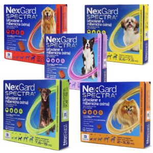 Nexgard Spectra Cães de 2 a 60kg c 3 Tabletes Antipulgas e Carrapatos