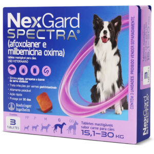 Nexgard Spectra G De 15,1kg A 30kg 3 Tabletes Antipulgas e Carrapatos