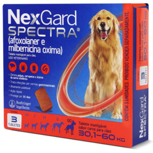 Nexgard Spectra Gg Para Cães De 30,1 A 60kg Com 3 Tabletes