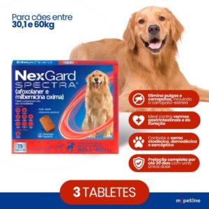 NexGard Spectra para Cães 30,1 a 60kg Antipulgas e Carrapatos 3