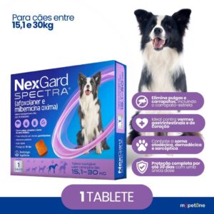 NexGard Spectra para Cães de 15,1 a 30 Kg 1 Tablete