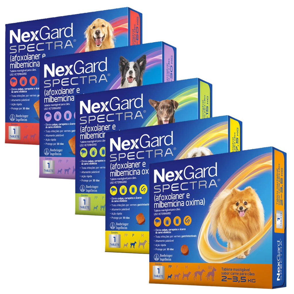 NexGard Spectra para Cães de 2 a 60 Kg 1 Tablete