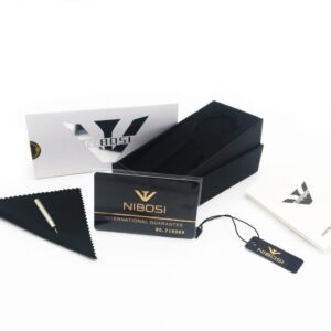 Nibosi Caixas de relógio originais da Presente Dropshipping (preto