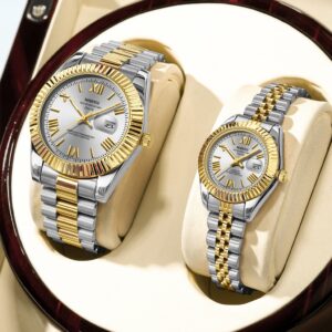 Nibosi Novo Relógio De Casal casual Moda Luz Noturna Quartzo À Prova