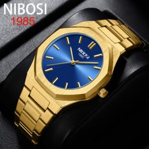 Nibosi Novo Relógio De Moda Simples De Luxo De Marca Masculina