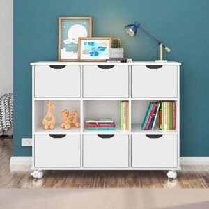 Nicho Organizador 6 Gavetas Branco Brilho Qmovi