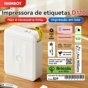 Niimbot D110 Impressora de Etiquetas Inteligente Térmica Bluetooth