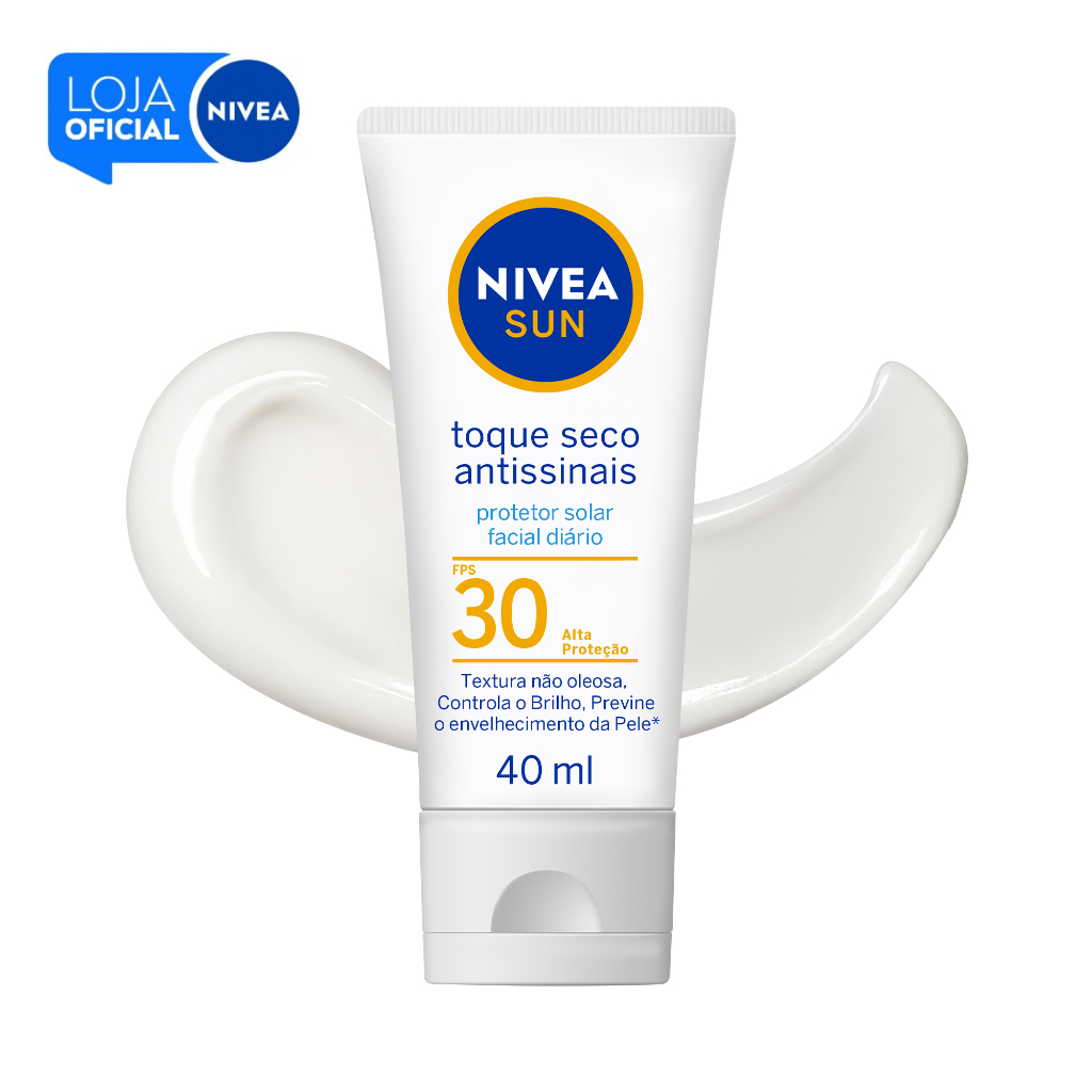Nivea Sun Protetor Solar Facial Toque Seco Antissinais 40ml — Skincare