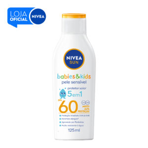 Nivea Sun Protetor Solar Kids Babies Pele Sensível Fps 60 125ml