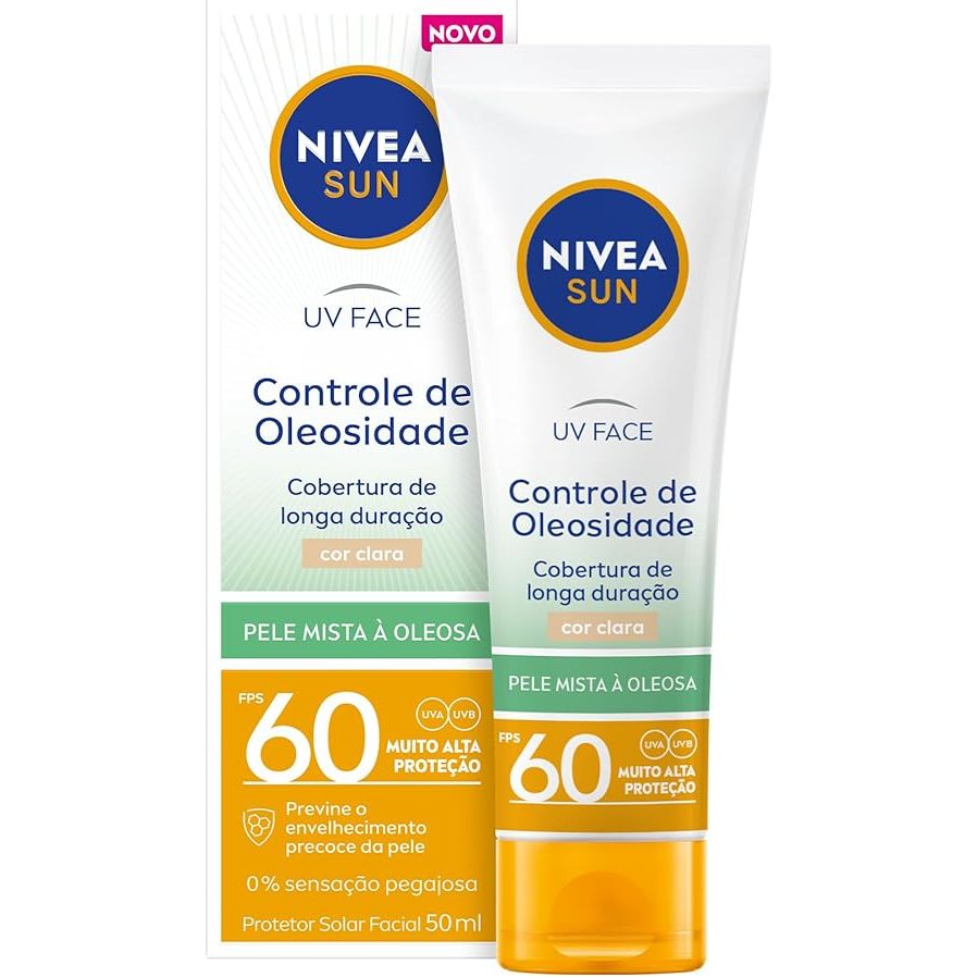 Nivea Sun Protetor Solar UV Face Controle de Oleosidade Cor Clara Fps — Skincare