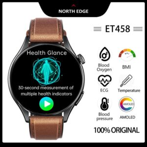 North Edge ET458 Amoled Display Ecg Exame Microfísico Monitoramento