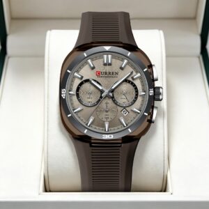 Novo Relógio Masculino Curren Elegante Pulseira De Silicone Design