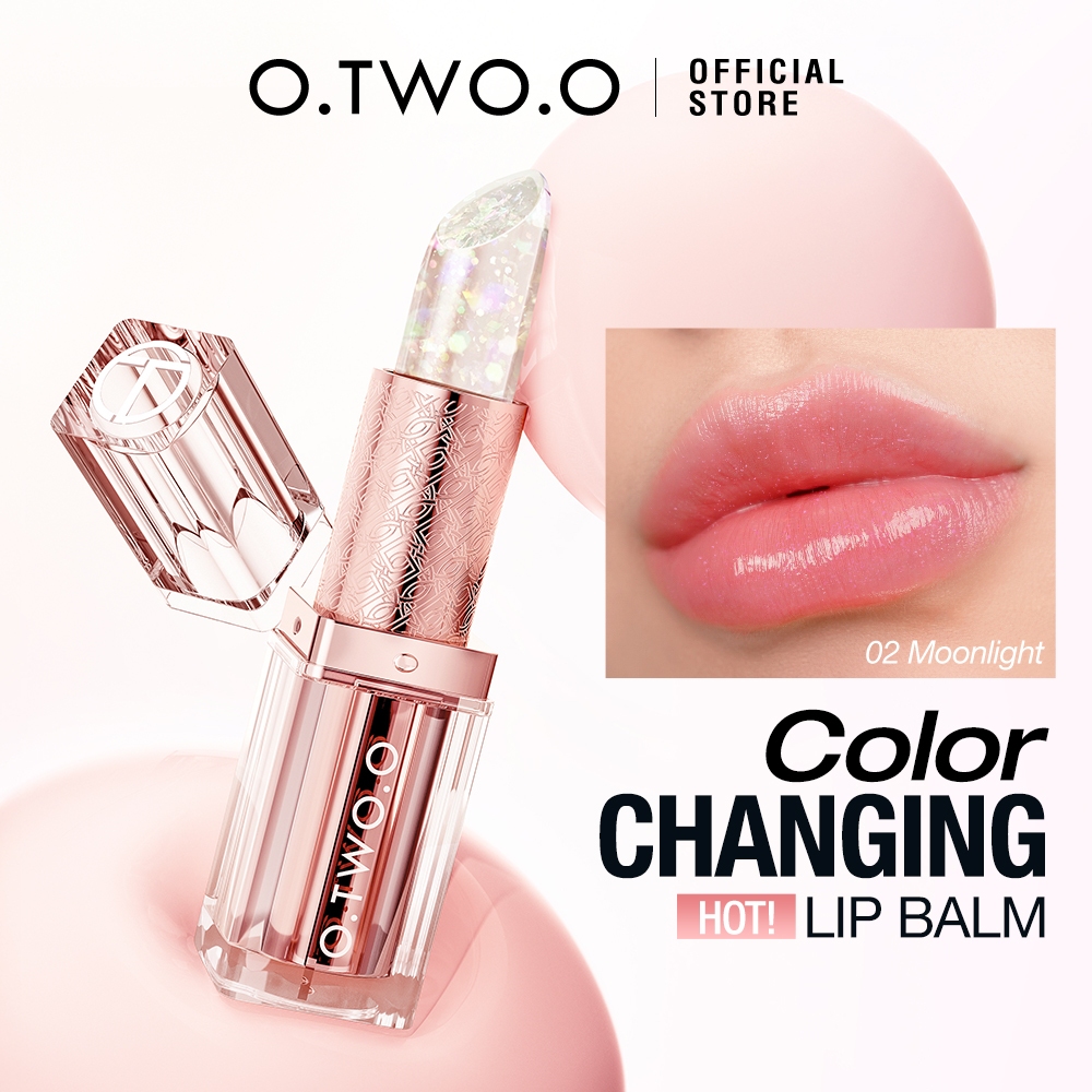 O.two.o Bálsamo Labial Colorido Duradouro À Prova D'água Folha De — Maquiagem