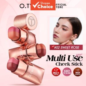 O.two.o Batom Blush em Bastão Alta Dupla Cor, Toque Sedoso, 7 g, 3
