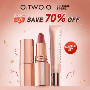 O.two.o Conjunto De Maquiagem Misty Kiss Lock Color Matte Batom Poro