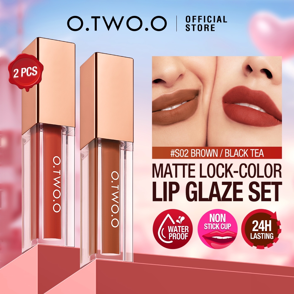 O.two.o Kit de Maquiagem para Lábios 2pcs Tintura Labial Kissproof — Maquiagem
