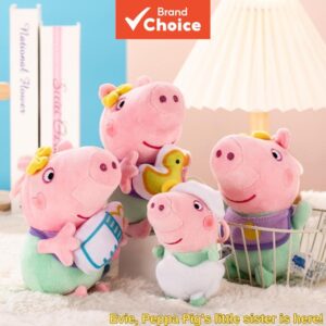 Oficial Peppa Pig Evie Series Pingente De Pelúcia Chaveiro Bolsa