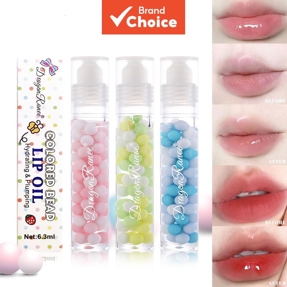 Óleo Labial Transparente Dragon Ranee, batom hidratante e primer para