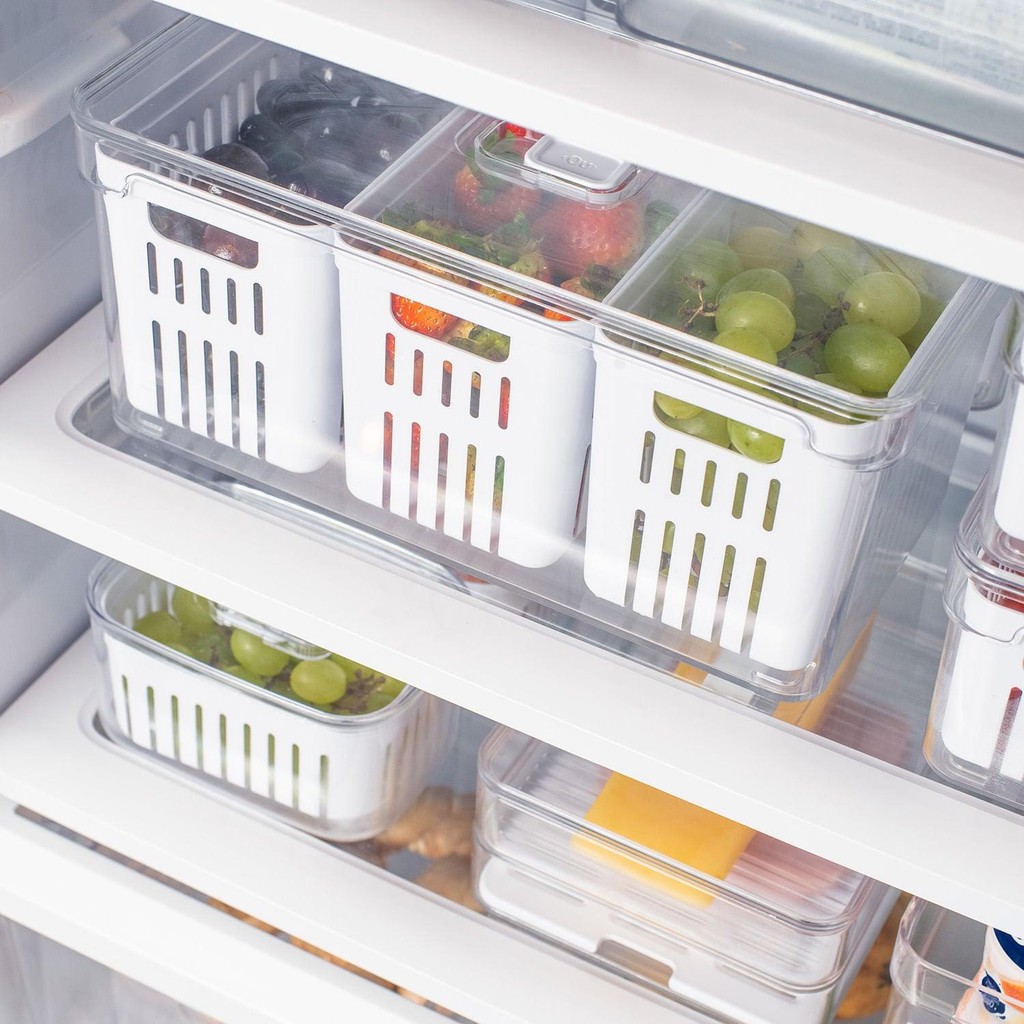 Organizador com cesto triplo Ou 5L Linha Clear Fresh — Organização