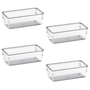Organizador de gaveta retangular pequeno Cristal com 4 peças 971