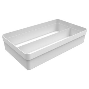 Organizador de Gavetas Logic 2 Divisórias 20×34,5cm Branco Ou