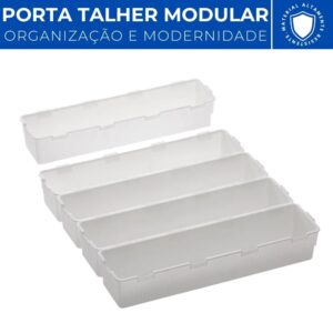 Organizador De Gavetas Porta Talheres Modular Com 5 Pecas Paramount